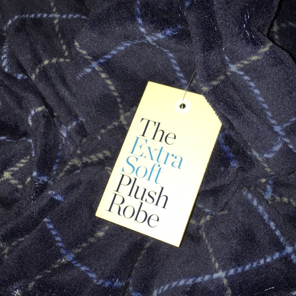 ❤️❤️NWT comfortable bath robe royal blue Cozy cute - Picture 4 of 4
